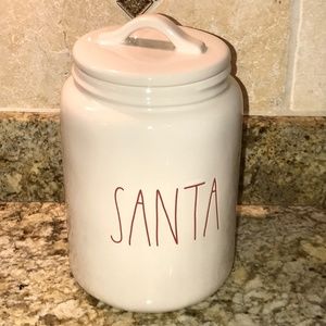 Rae Dunn SANTA Large Canister Christmas